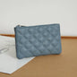 PU Soft Leather Diamond Grid Short Wallet Women Coin Purse Card Bag Zipper Coin Pouch Credit Card Holder ID Holder Mini Purse