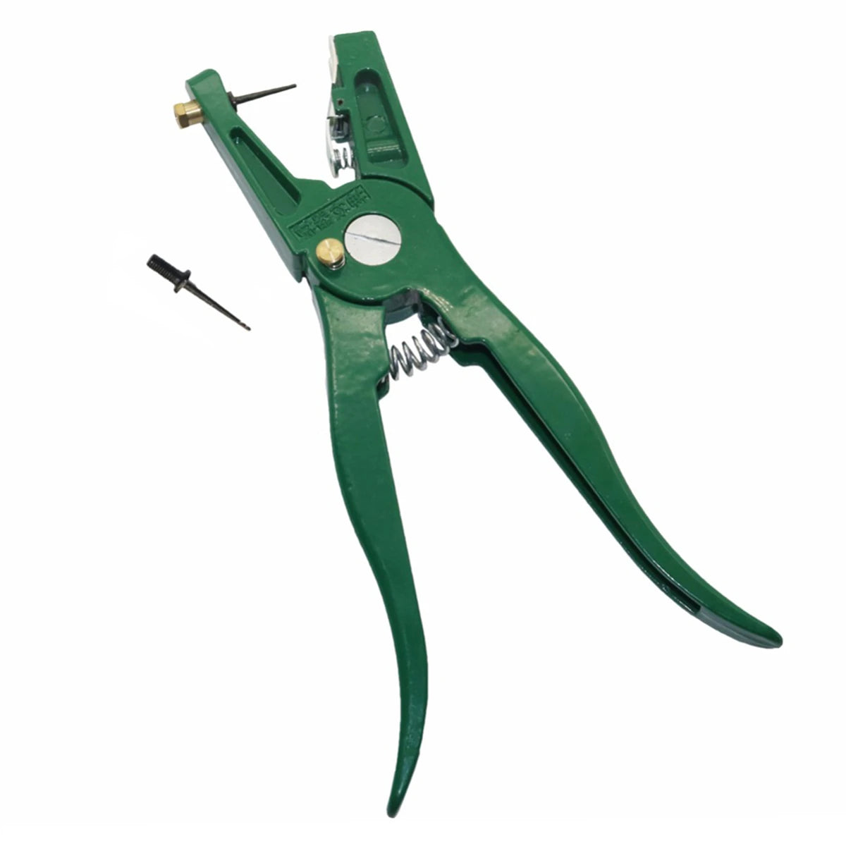 Sheep Cattle Aluminum Alloy Ear Tag Pliers Automatic Locking Buckle Ear Label Pliers 2 Needles Livestock Equipment Green/Purple