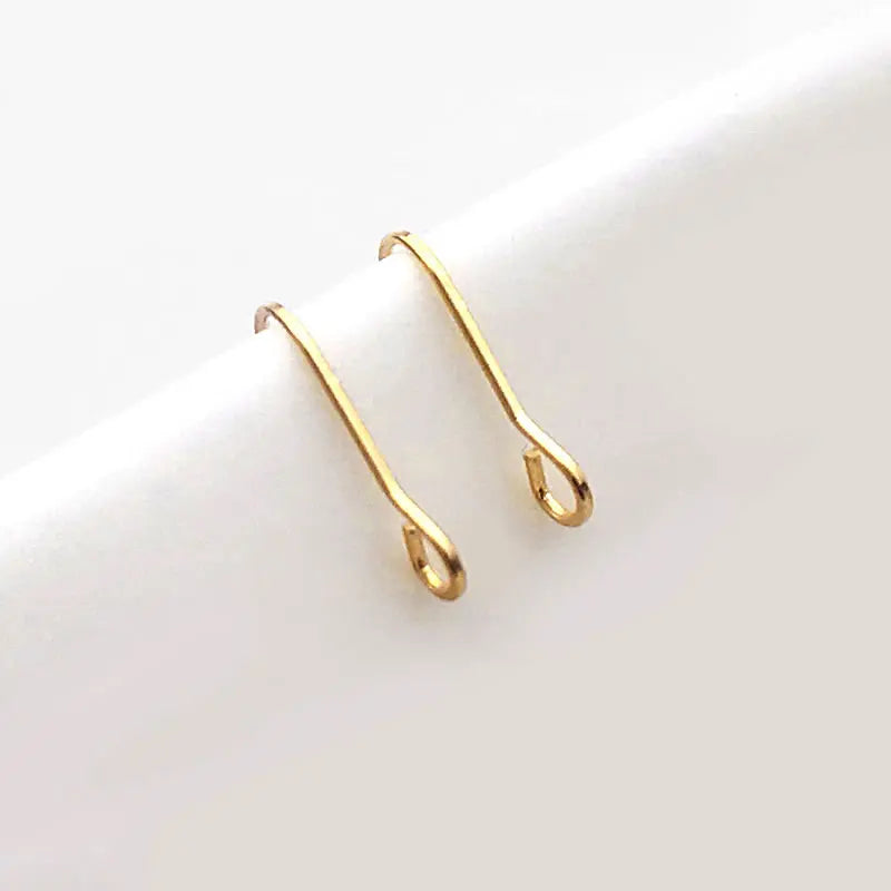 Crochets de boucles d'oreilles en laiton imitation rhodium couleur or 18 carats pour femmes, accessoires de bijoux à faire soi-même, vente en gros