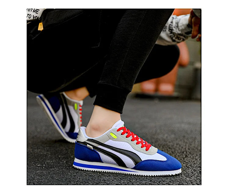 Spring New 2023 Fashion Yellow Low Casual Sneakers Men Comfortable Flats Outdoor Sport Shoes Trainers Mens Sneakers Basket Homme
