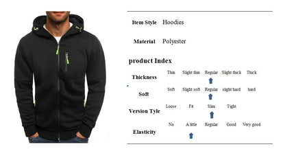 2024 new Spring Men's Jackets Hooded Coats Casual Zipper Sweatshirts Male Tracksuit Fashion Jacket Mens Clothing Outerwear