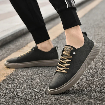 2024 New Genuine Leather Men's Casual Shoes Luxury Brand Outdoor Sneakers Tennis Masculino High Quality Sport Shoes for Men