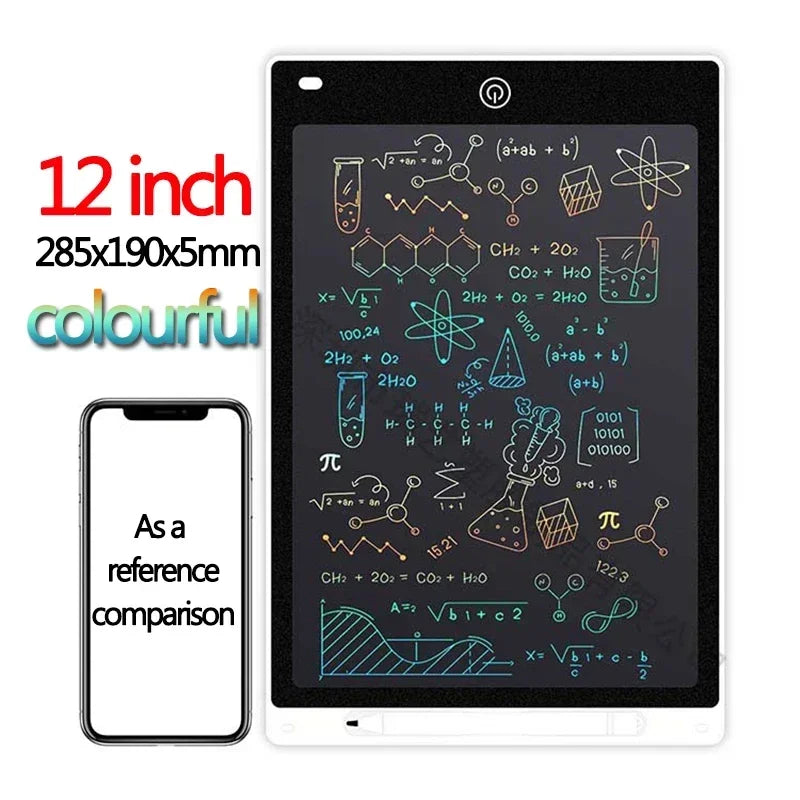 Tablette d'écriture LCD 10/12 pouces, planche à dessin pour enfants, graffiti, bloc-notes, jouets, écriture manuscrite, tableau noir, planche à dessin magique, jouet pour enfants, cadeau