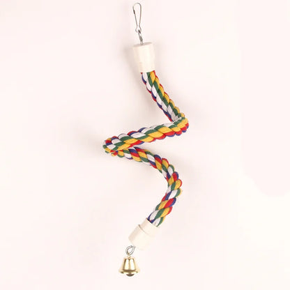 Parrot Rope Hanging Braided Budgie Chew Rope Bird Cage Cockatiel Toy Pet Stand Training Accessories Swing Supplies Parrot Swings