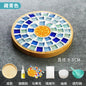Handmade DIY Mosaic Cup Mat Bottom Bamboo Pad Heart Square Coaster Parent-Child Early Education Free Creation Handicraft Toys