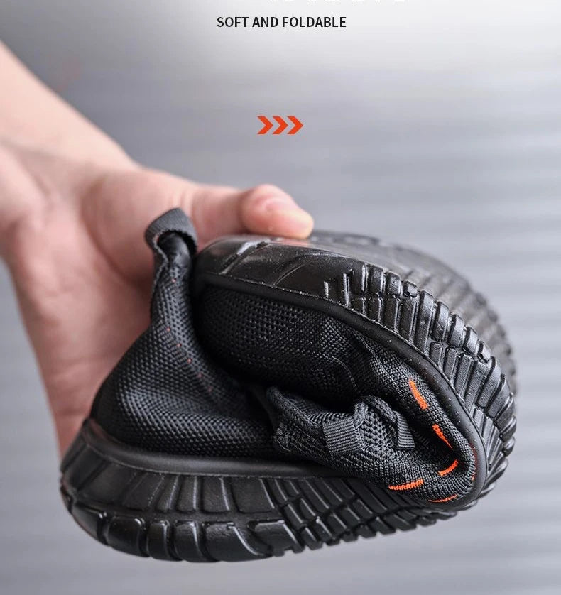 Bottes de sécurité Oulylan pour hommes, semelles solides, chaussures d'été résistantes à l'usure, embout en acier, chaussures de protection anti-écrasement pour le travail