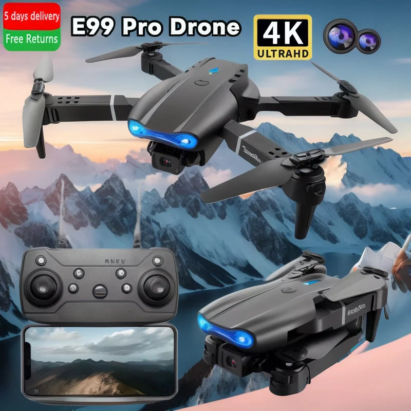 2025 E99 Pro Drone Quadcopter Remote Control Handle Four Axis Aircraft HD 6K Photography UAV Altitude Fixation Helicopter Toys