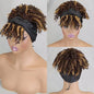 200% Density 1BT30 Afro Kinky Curly Scarf Wig with Bangs Machine Made Wig Curly 100% Human Hair Wig Preplucked for Black Women
