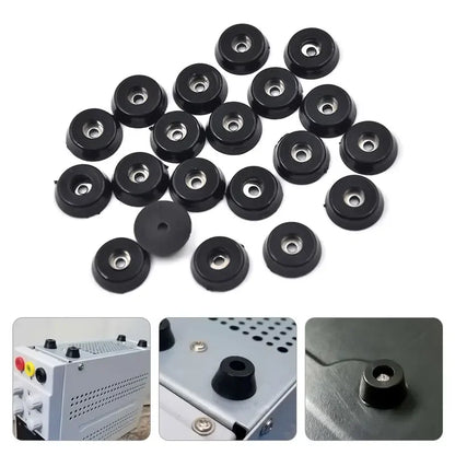 Lot de 8 pieds de meubles antidérapants noirs, coussinets coniques en caoutchouc pour protection de sol