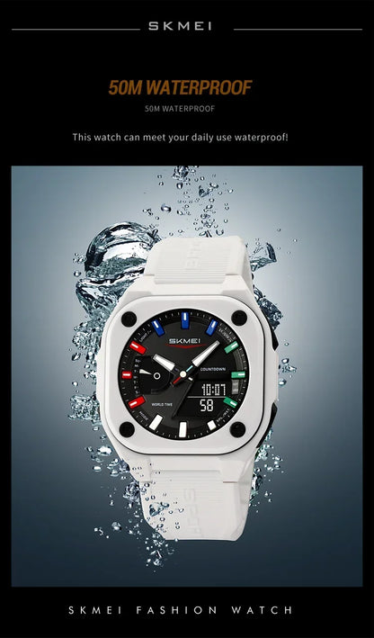 Montre SKMEI 2328 pour homme, accessoire de sport, étanche, réveil, numérique, électronique