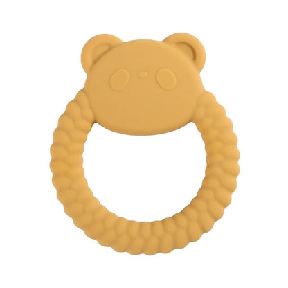 1Pcs Baby Silicone Teether Ring BPA Free Rattles Bracelet Food Grade Newborn Baby Accessories Cartoon Silicone Teething Toys