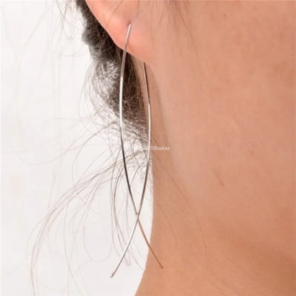 2024 New Fish Shaped Stud Earrings Simplicity Handmade Copper Wire Earring for Women Brincos De Gota Feminino Geometric Gift