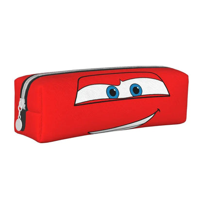 Trousses à crayons courtes personnalisées à gros visage, voitures neuves, Lightning McQueen, trousses à crayons, stylos, sacs pour enfants, fournitures scolaires, papeterie à fermeture éclair