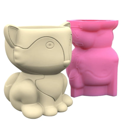 MXME Creative-Resin Plant Pots Silicone Mold Flower Pots Resin Mold Pen Holder Vase Epoxy Casting Mold