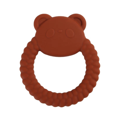 1Pcs Baby Silicone Teether Ring BPA Free Rattles Bracelet Food Grade Newborn Baby Accessories Cartoon Silicone Teething Toys
