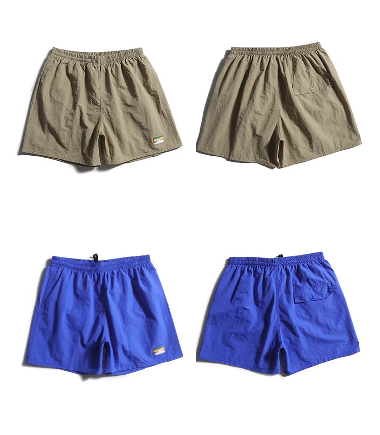 Summer Fashion Men's Fast Dry Cotton Shorts Teens Japan Style Solid Color Simple Casual Loose Ourt Door Sport Half Length Pants