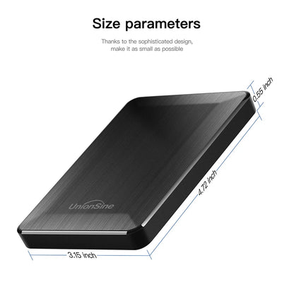 UnionSine HDD 2.5" Portable External Hard Drive 320gb/500gb/750gb/1tb USB3.0 Storage Compatible for PC,Mac,Desktop,MacBook,TV