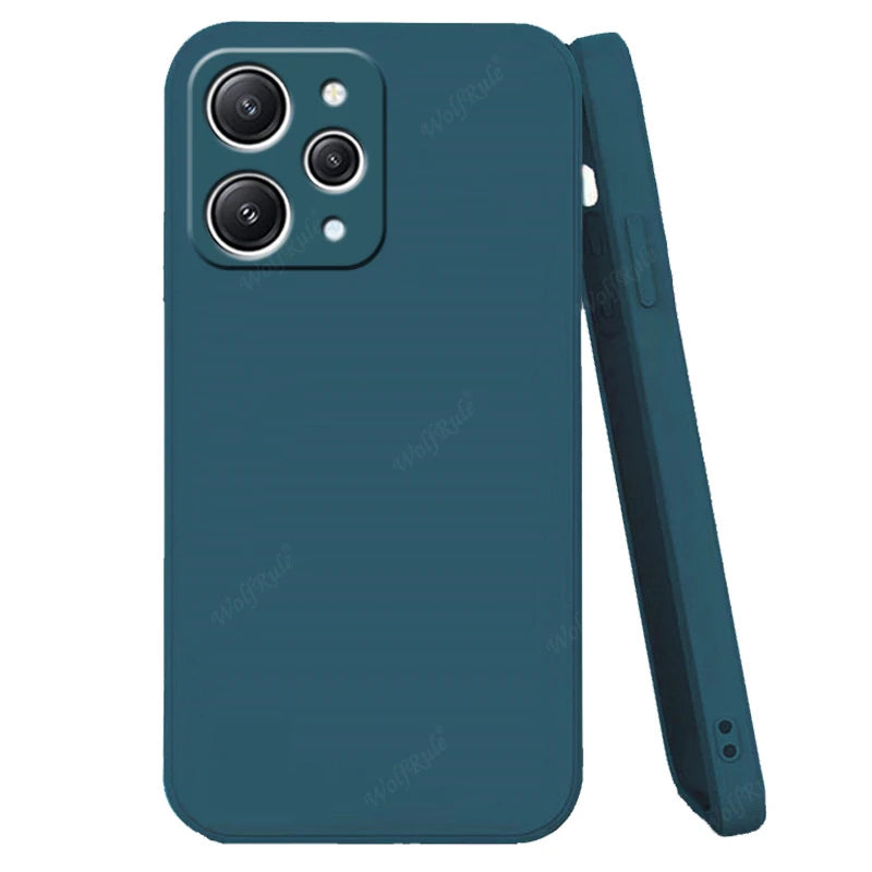 For Xiaomi Redmi 12 Case Cover Redmi 12 Capas Liquid Silicone Shockproof Back Bumper TPU Soft Case Redmi 9T 10 10C 12C 12 Fundas