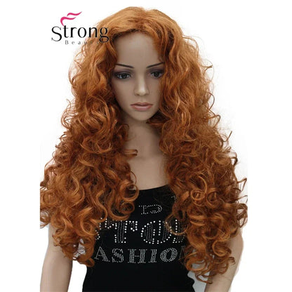 Strongbeauty Long Hair Curly Wavy Full Head Halloween Synthetic Wig Cosplay Costume Party Wigs