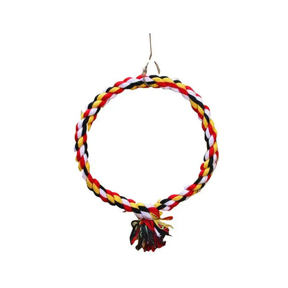 Parrot Rope Hanging Braided Budgie Chew Rope Bird Cage Cockatiel Toy Pet Stand Training Accessories Swing Supplies Parrot Swings
