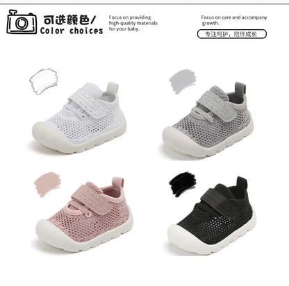 Summer Toddler Baby Shoes Boys Girls First Walkers Mesh Shoes Breathable Non-slip Soft Bottom Infant Baby Boy Girl Kids Shoes