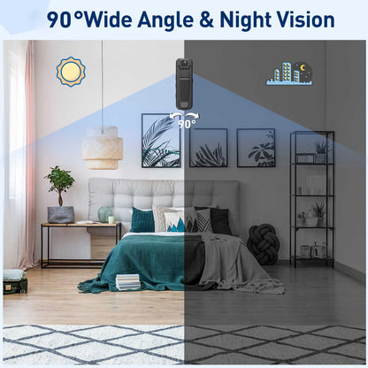 JOZUZE HD 1080P Body Mini Camera Portable Small Digital Video Recorder Police BodyCam Infrared Night Vision Miniature Camcorder