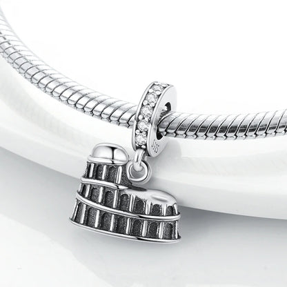 925 Sterling Silver Spots Series Charm Eiffel Tower Egypt Charms Pendant Fit MULA Original Sliver Bracelets DIY Jewelry Gifts