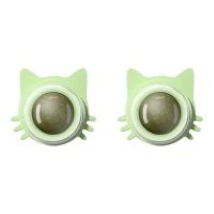 Lot de 1 à 5 balles murales rotatives à l'herbe à chat pour chaton, jouets à mâcher à lécher, nettoyage des dents, jouet à mordre pour chat d'intérieur, fournitures pour animaux de compagnie