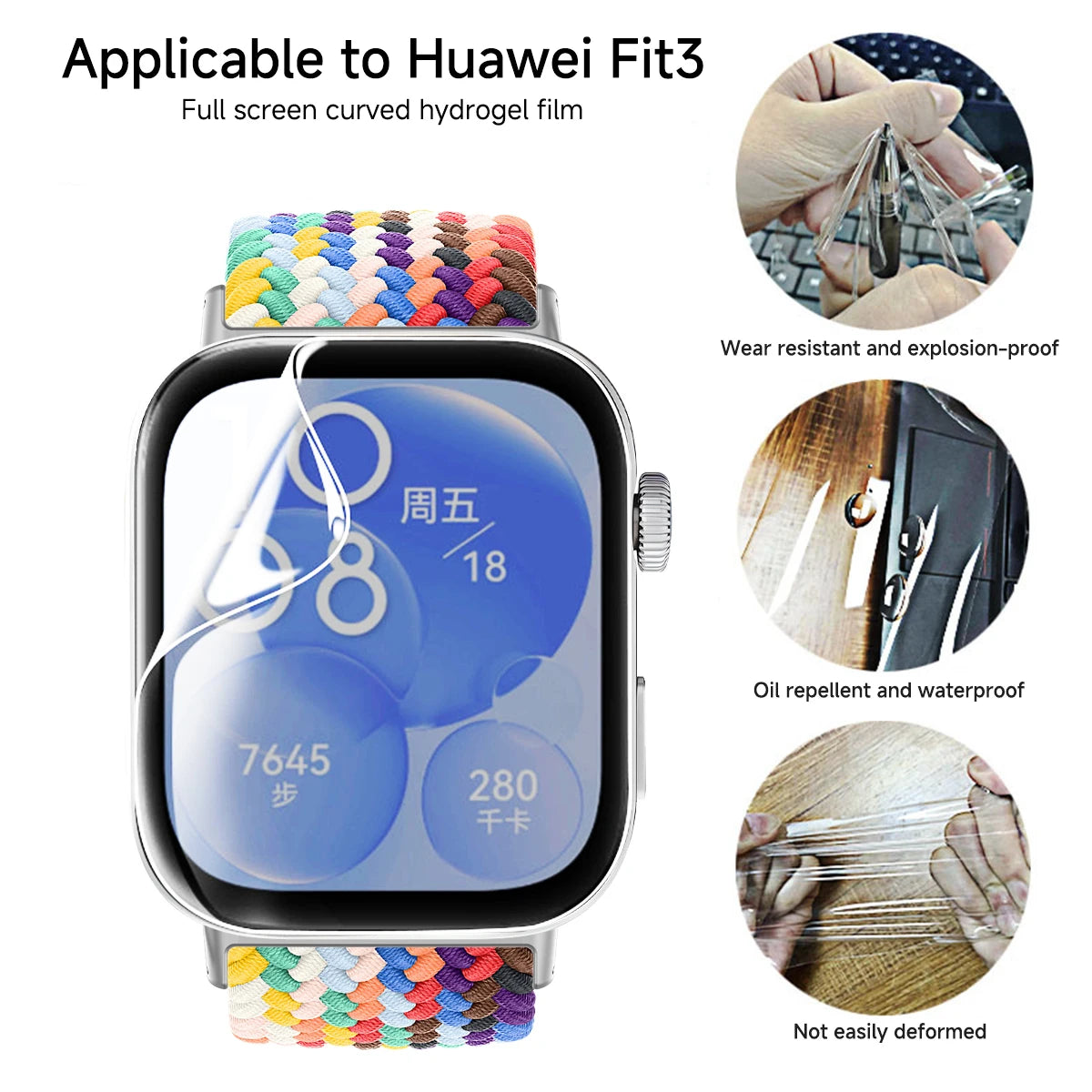 1-5 PCS Screen Protector For Huawei Watch Fit 4 Fit4 Pro Anti-scratch Clear TPU Hydrogel Film for Huawei Fit4 3 2 1 Accessories