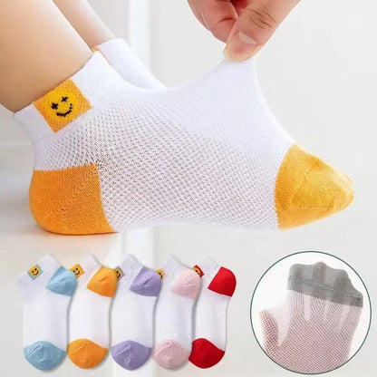 5 Pairs/Lot Kids Soft Cotton Socks Korean Love Heart Flower Print Baby Girl Socks Autumn Winter Warm Children Middle Tube Socks