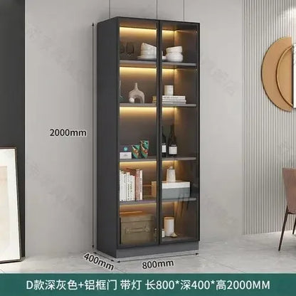 Glass Cellar Wine Cabinets Rack Showcase Storage Wall Wine Cabinet Living Room Fridge Vitrinas De Vidrio Indoor Bar Furniture