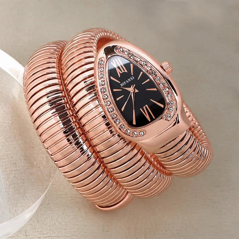 Unique Snake Shaped Design Bracelet Beauty Wrist Watches Difference Quartz Watch Women Waterproof Exquisite AAA Watch for Ladies