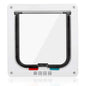 Dog Cat Flap Door with 4 Way Security Lock Flap Door for Dog Cats Kitten ABS Plastic Small Pet Gate Door Kit Cat Dogs Flap Doors