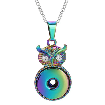 Three Color Snap Necklace Jewelry Simple Snap Pendant Necklace Fit 18mm Snaps Button Jewelry for Women Accessories ZG511