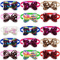 50/100pcs Sequin Style Pet Puppy Ties Dog Accessories Pet Dog Bow Tie Bowknot Dog Bowtie Collar Pet Dog Grooming Product