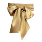 Satin Silk Bow Corset Waist Belt Wide Decorative Bowknot Fabric Ribbon Cummerbunds DIY Waist Bands For Women Lady Girl Bridal