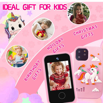 Kids Smart Phone Toys Dual Camera Touch Screen Phone Children Digital Camera 32G SD Card Option Boys Girls Birthday Gifts