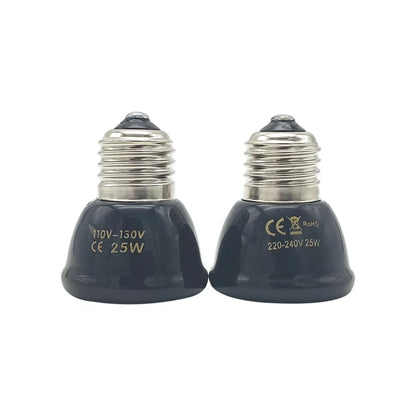 110v/220v Black 25W/50W/75W/100W Pet Reptile Far Infrared Ceramic Heat Lamps