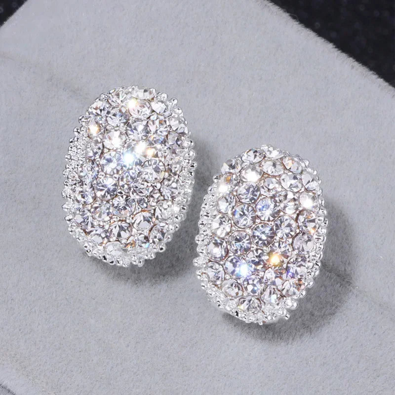 Classic Design Romantic Jewelry 2024 Fashion AAA Cubic Zirconia Stone Stud Earrings For Women Elegant Wedding Jewelry Gift E5893