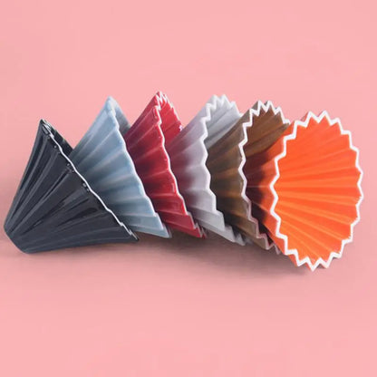 Ceramic Coffee Dripper Pour Over Coffee Maker Handmade Origami Coffee Filter Cup Flower Shape Funnel Drip Cafe Cake Cup Home