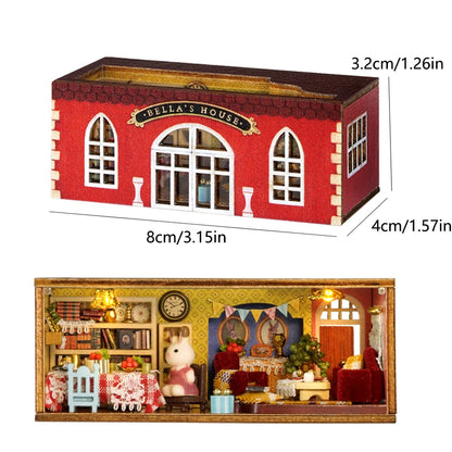 Kit de bricolage pour mini-poupées, maison de poupée, jouets de chambre, décoration de chambre à coucher avec meubles, artisanat en bois, puzzle 3D, anniversaire de fille