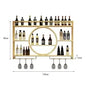Wall Mount Wine Rack Bottle Wine Bar Cabinet Holder Adapt Single Miniature Black Cup Glass Storage Wine Cabinet Decor Szafeczki