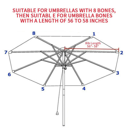 Parasol de jardin en tissu imperméable pour activités de plein air, pique-nique, camping