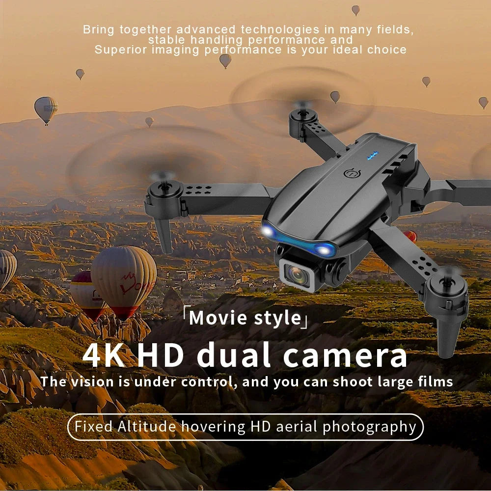 2025 E99 Pro Drone Quadcopter Remote Control Handle Four Axis Aircraft HD 6K Photography UAV Altitude Fixation Helicopter Toys
