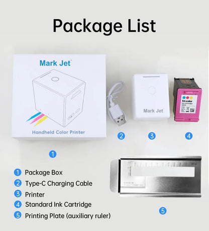 Mark Jet Mini Portable Color Printer Customized Text Smartphone Wireless Printing Handheld Inkjet Printer Tattoo Printer