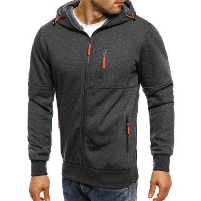2024 new Spring Men's Jackets Hooded Coats Casual Zipper Sweatshirts Male Tracksuit Fashion Jacket Mens Clothing Outerwear