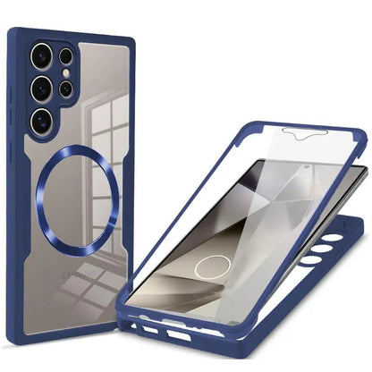 360 Full Cover Screen Protection Film Case for Samsung Galaxy S24 Ultra S23 Plus S22 Magsafe Magnetic Clear Hard Back Cover