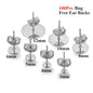 50-100pcs Stainless Steel Water Gold Earrings Studs Base Blank Post Pins Earring Plug Ear Back Findings for DIY Jewelry Making