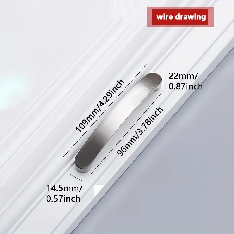 Poignées de meuble en alliage d'aluminium brossé pour porte de cuisine, tiroir, meuble moderne