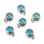 Lot de 20 breloques en acier inoxydable avec strass transparents et cristaux transparents pour la fabrication de bijoux, colliers, bracelets et autres accessoires.